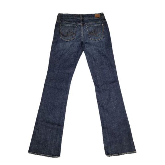EXPRESS jeans X2 slim W10 embellished dark wash low rise boot cut 0 LONG - Picture 3 of 10